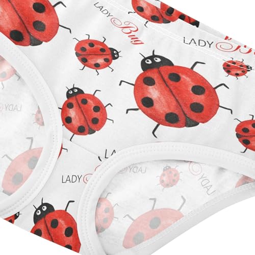 Wusikd Cartoon Insects Girls Underwear Cotton Ladybugs Girls Briefs Soft Toddler Underwear 4T Multi4