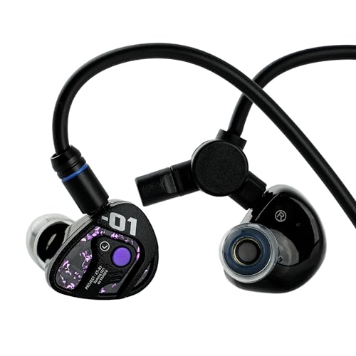 Linsoul TANGZU Xue Tao Gaming IEMs�AHiFi�L���C���z���A���O���\�ȃ}�C�N�t���A�C���[���j�^�[��10mm�K���X�_�C�A�t�����h���C�o�[�A�I�[�f�B�I�t�@���Q�[�}�[����2�s�����O���\��OFC�P�[�u���t��(TypeC MI