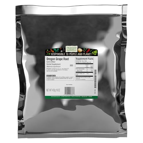 Frontier Co-op Oregon Grape Root, Cut and Sifted, Kosher | 16 Ounce (Pack of 1)