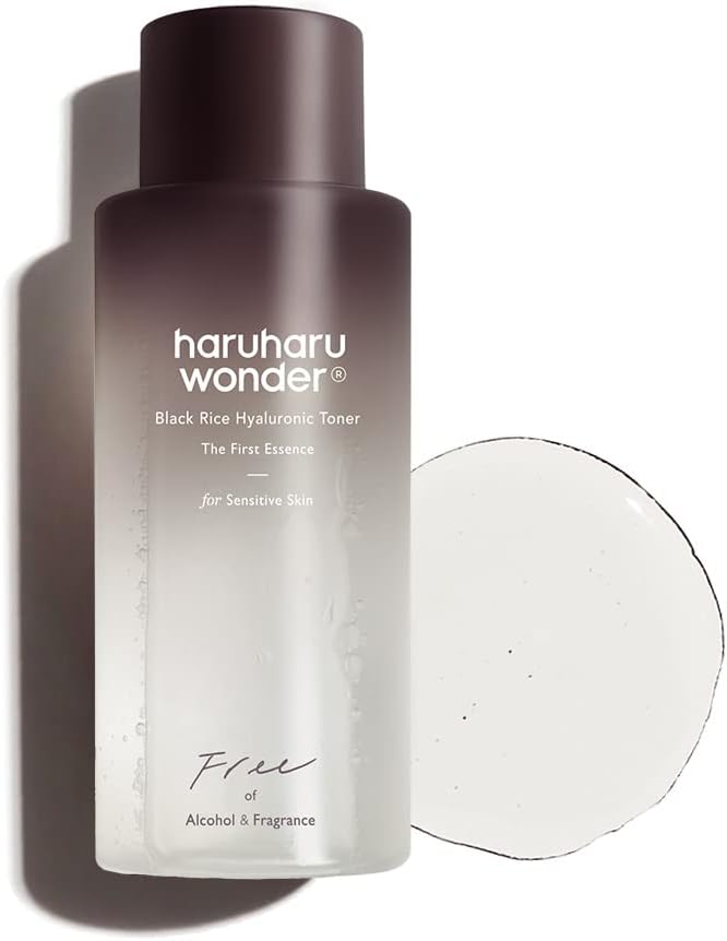 HARUHARU Wonder Black Rice Hyaluronic Toner for Sensitive Skin 5.1 fl.oz / 150ml | Alcohol Free, Fragrance Free | Vegan, Crurelty Free, EWG-Green