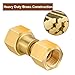 Tsinghwang 2 Pack Brass CGA-320 to CGA-580 Tank Adapter, Welding Gas Regulator Converter for CO2 and Argon, Compatible with Miller Welders and Flowmeters, Heavy Duty Brass Construction