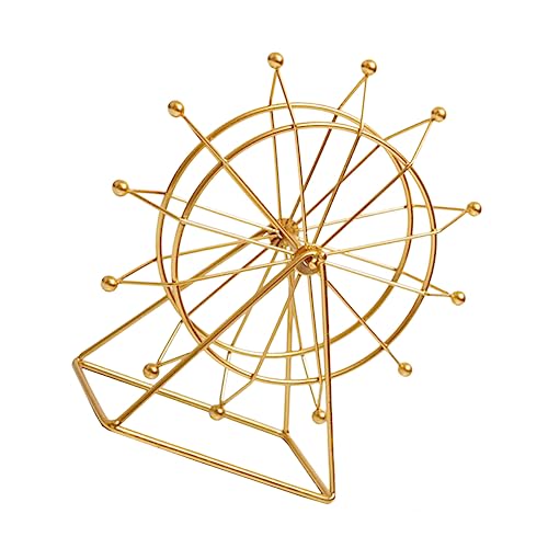 OUNONA Ferris Wheel Iron Sculpture Decor Elegant Art for Living Room Bedroom and Office Stylish Centerpiece Rotating Design