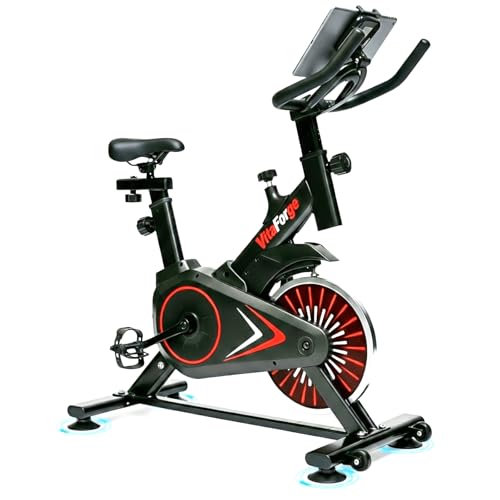 Bicicleta Estática Magnética Silenciosa para Hogar, 5 Niveles Ajustables en Altura y Resistencia, Móvil, Volante de 3 KG, para Fitness Interior, Cardio y Recuperación de Fuerza en Piernas