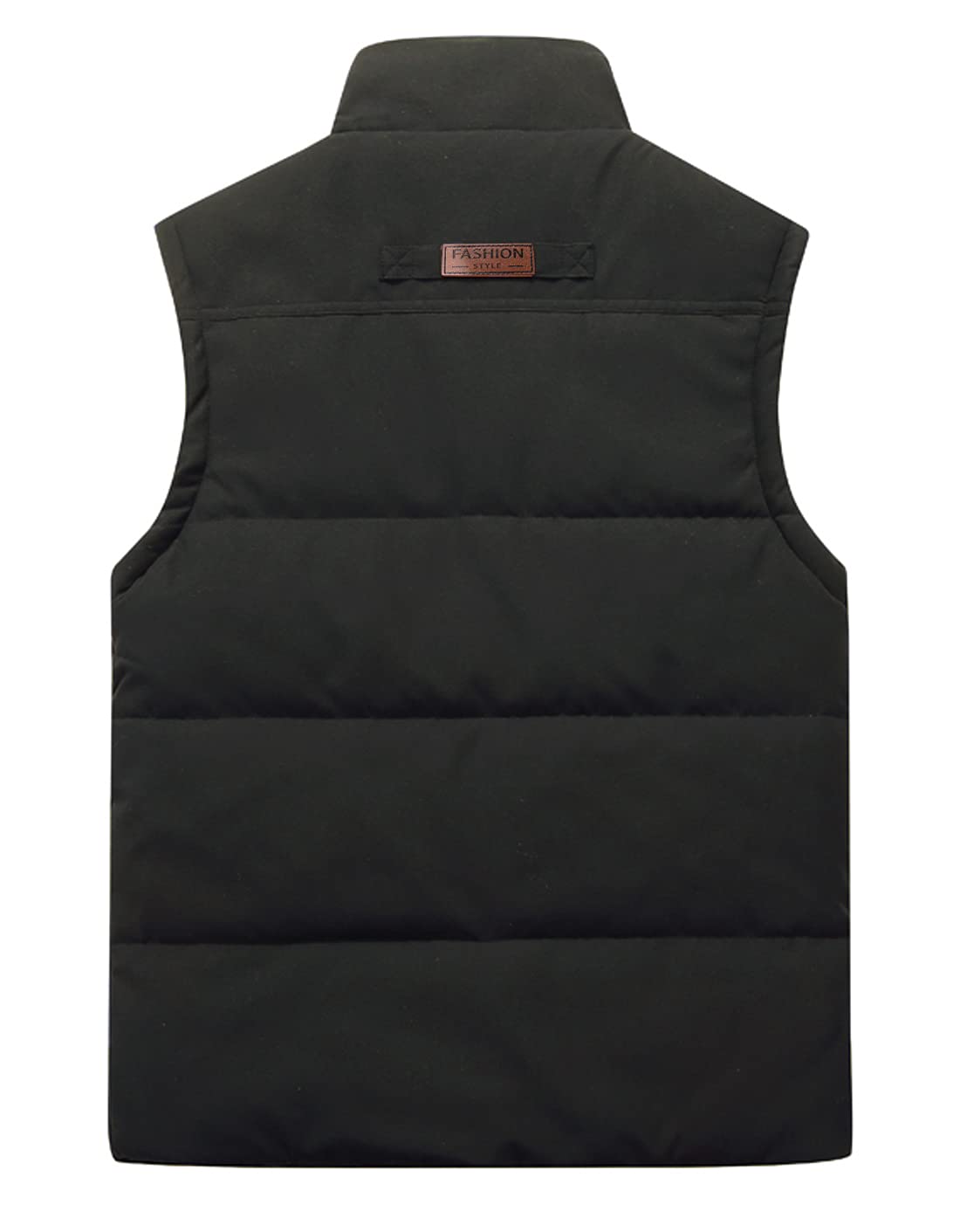 KEFITEVD Fleeceweste Herren Winter Thermo Weste Gefüttert Outdoor Herbst | Schwarz, Wasserabweisend und Winddicht, Fleecegefüttert, Stehkragen mit Windschutzleiste, 3 Taschen, Schwarz 3XL