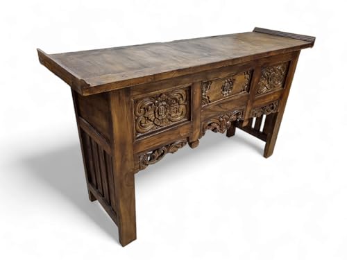 Kinaree Aparador de teca Semarang – 150 cm de madera maciza estilo Bali