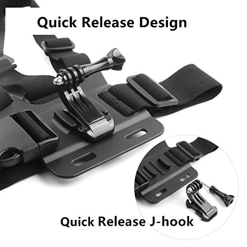 Dream Bull Chest Mount Harness Chesty Vest Head Mount Strap For Action Camera Compatible With Gopro Hero 11,10,9,8,Max,Go Pro Hero 7,6, 5,4, Session,3+,3,Hero (2018),Fusion,Dji Osmo,Akaso #TOP3