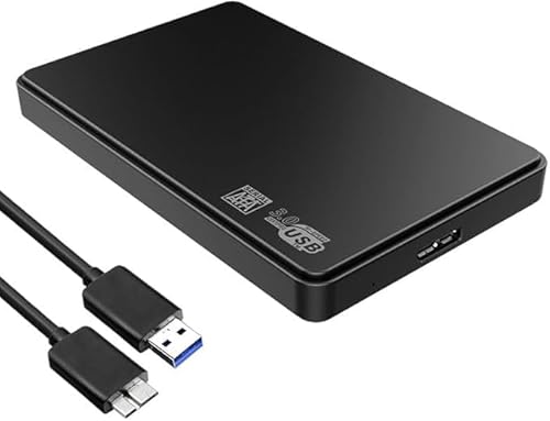 Multibao 2.5" Hard Drive Enclosure SATA HDD/SSD Caddy Case To USB 3.0 For LAPTOP DVR External Black Enclosure Box