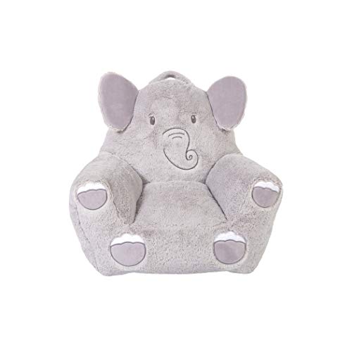 Image of Cuddo Buddies Elephant Toddler Chair Plush Character Kids Chair Comfy Pillow Chair for Boys and Girls, 19 in x 20 in x 16 in