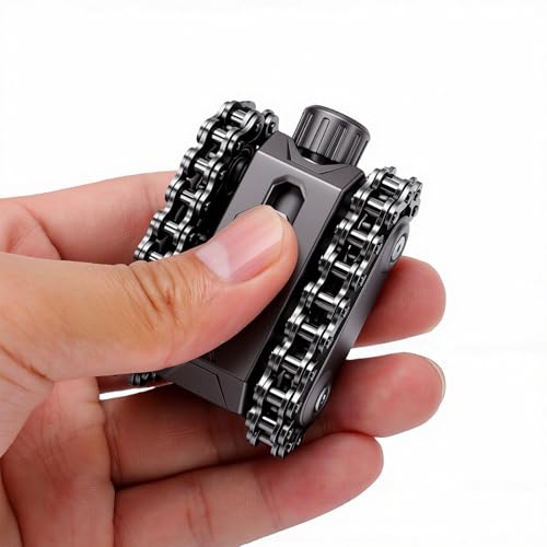 Generic Chain Fidget Toy, Metal Slider Roller with Smooth Rotation and Multiple Gears, for Stress Relief and During Commuting or Office Work