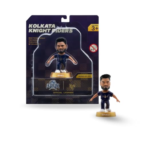 Image of Action Figure, IPL Edition 360 Rotatable Head, Cricket Player for Fans & Collectors (3 Inch Rinku Singh)