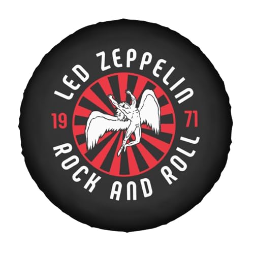 スペアタイヤカバー レッド・ツェッペリン タイヤカバー タイヤ保管カバー タイヤバッグ 収納カバー 保護カバー 背面スペアカバー 防水 防日焼け 防紫外線 14インチ~17インチ対応 タイヤ収納 タイヤ保管 汚れ防止 擦り傷 カー用品 15 inch