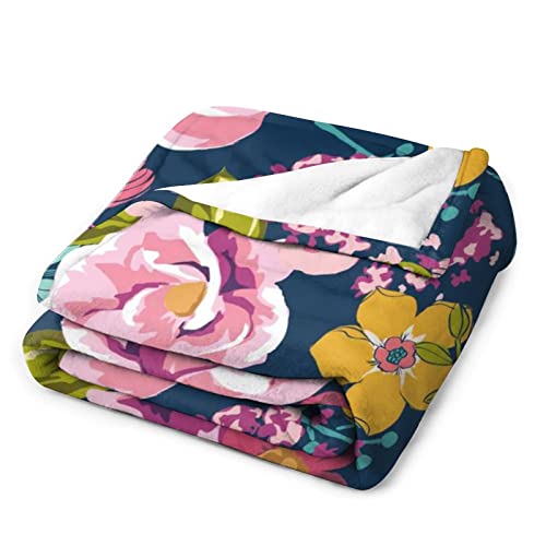 Couverture Polaire Fleurs en flanelle de qualité supérieure pour lit douillet