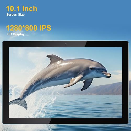 Image of Android 13 Tablet with Keyboard, 2024 Newest 10 Inch 2-in-1 Tablet, 8GB RAM+128GB ROM /1TB Expandable Tablet PC, Quad-Core 2.0GHz CPU 10 Inch HD Screen, 2.4G /5G WiFi 6 BT 5.0 Tablet with Case