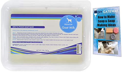Goats Milk Soap Base 2LB: DIY Melt & Pour Goat's Milk Glycerin Soap Base Kit + How to Make Soap ebook