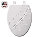 MAYFAIR 139SLOW 000 Sculptured Vineyard Toilet Seat will Slow Close and Never Loosen, ELONGATED, Durable Enameled Wood, White