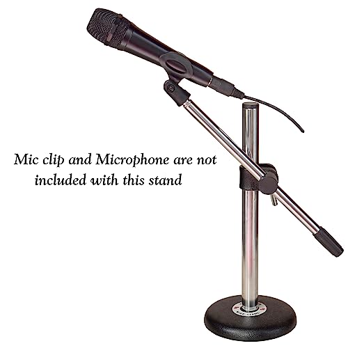 Kh Table/Floor Microphone instrument 15 Inch Stand Black Round Base