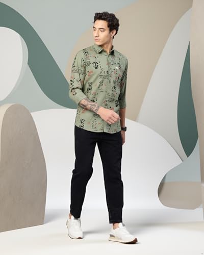 Image of Majestic Man Pure Cotton Printed Trendy & Comfortable Casual Shirt