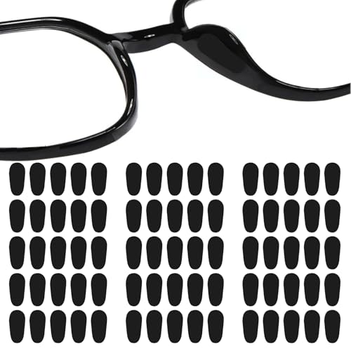 ZHITENG 30 Paires Plaquettes de nez, Adhésif Anti Glisse Lunettes, Doux Protection Nez, Lunette en Silicone Antidérapant, Coussinet Lunettes Nez pour Lunette...