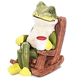 LANGLEBIG: Durch ihre kleine Größe ist die mini Frösche Teichfigur perfekt für Topfpflanzen, Terrarien und Märchengärten geeignet. Die Figur besteht aus hochwertigen und langlebigen Materialien und wurde mit einer schützenden Farbschicht von Hand lackiert.