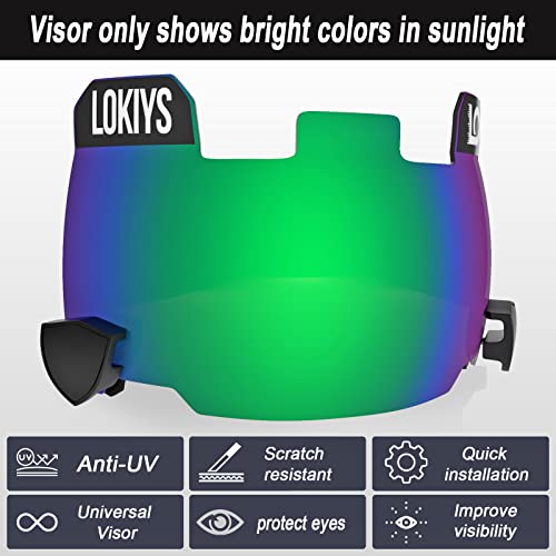 LOKIYS 2PC Football Visor for Youth Football Helmets & Adult Football