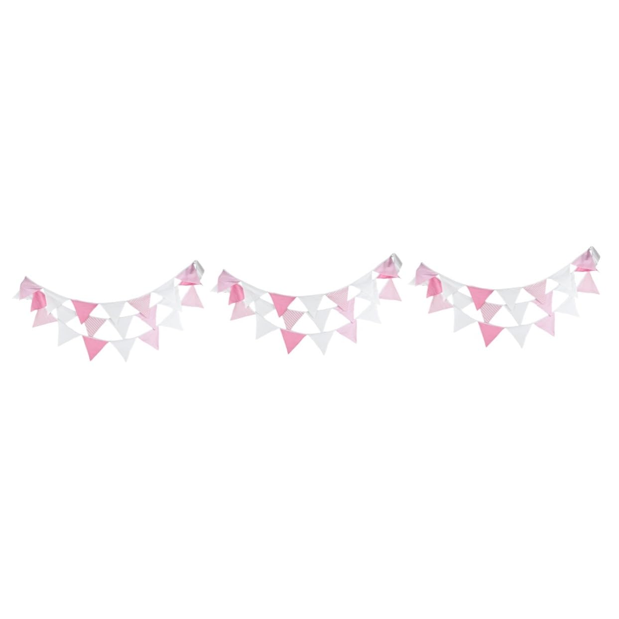 Abaodam 3 Piezas Guirnaldas Boda Cumpleaños Empavesado Pancarta Multicolor Banderín Tela Blanca Pancartas Rosas Decoración Ducha Fiesta Tela Algodón Fiestas Chic Triángulo Para