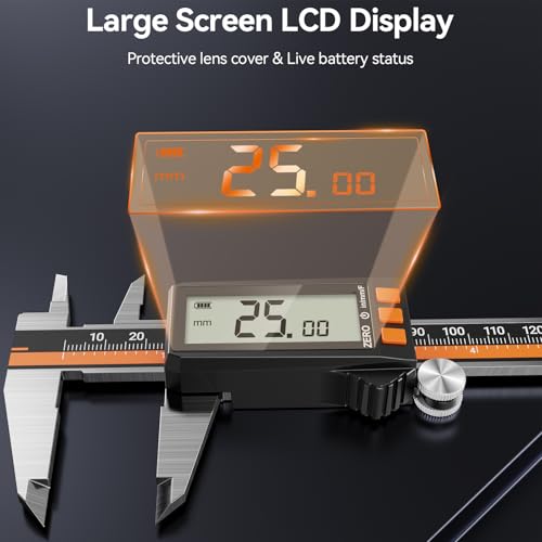 Pied A Coulisse, Pied à Coulisse Digital 150mm Acier Inoxydable Grand Ecran Lcd Precision Reglable 001mm Mminch Conversion Resiste Aux Eclaboussures Mesure De Lindustrie Domestique 81241343