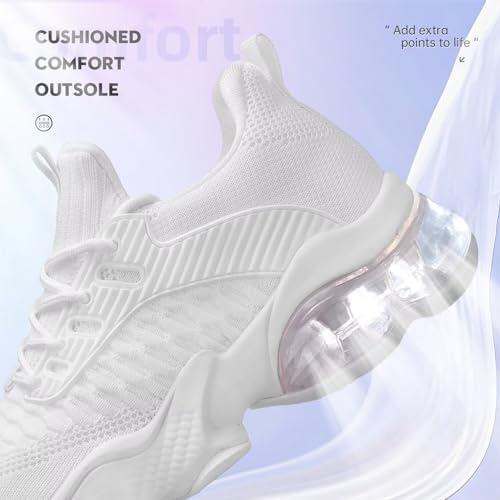 Image of Womens Slip On Walking Shoes Air Running Casual Fashion Tennis Sneakers Comfortable Non Slip Work Athletic Trainers