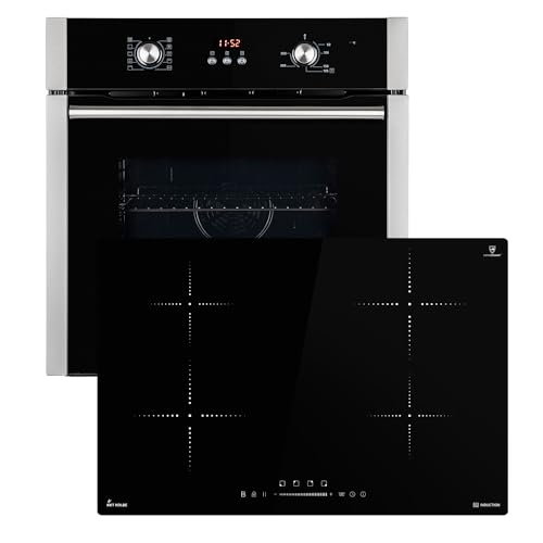 Cuisinière: 60cm Four encastrable BO8805SS + 77cm Plaque Induction IH87704RL | Gril | Air chaud |...