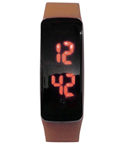 LEMONADE - Smart Looks Brown Color Unisex Silicone Digital LED Bracelet Band Wrist Watch for Kids, Boys, Men, Girls, Women (B079WLKCG8) Amazon Price History, Amazon Price Tracker