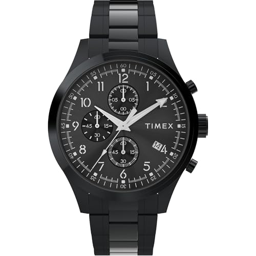Image of TIMEX Trend Black Round Dial Analog Men's Watch - TW2Y01600UJ