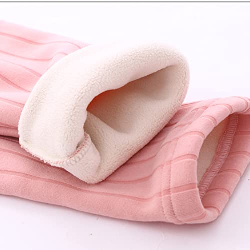 Boys Girls Fleece Solid Leggings Stretchy Thermal Tights Pant Unisex Fall Winter Soft Warm Elastic Waisted Trouser2