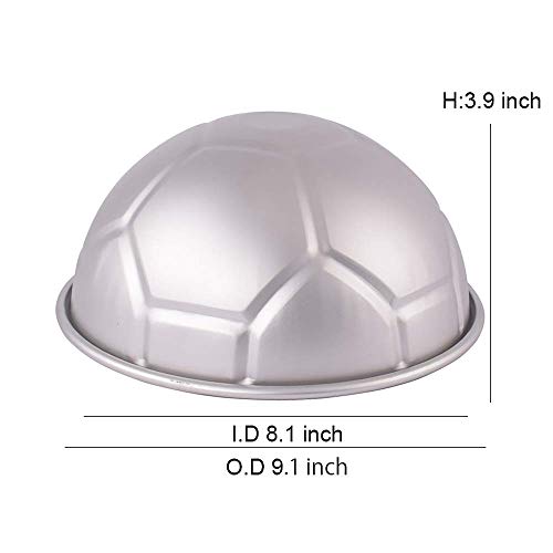 9 Inch 3D Full-size Soccer Ball Aluminum Baking Pan with 4Pcs Hexagon Pentagon Cookie Cutter, Football Shape Metal Cake Pan Mold Boy's Birthday Sports Party Cake Bakeware Supplies