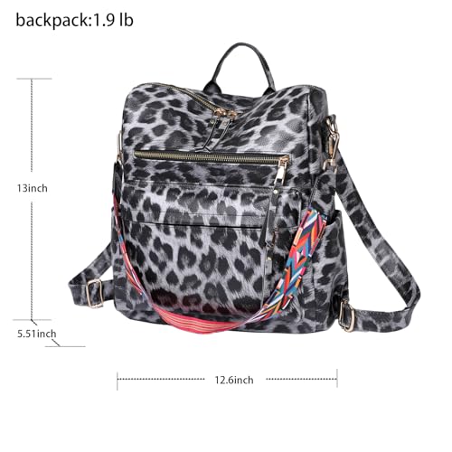 Image of Women's Fashion Backpack Purse for Women Leather Multipurpose Design Ladies Shoulder Bag Travel bag Satchel Handbags