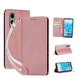 Seninhi 対応 Arrows We2 用の ケース 手帳型 F-52E FCG02 スマホケース 携帯ケース 職人仕様 手縫い革ケース 手帳型ケース スタンド機能付き 財布型 360度保護 耐衝撃 カード収納 レザー 多機能 ベルトループ付き‌ おしゃれ 携帯カバー ライトローズゴールド XNWWE2PG