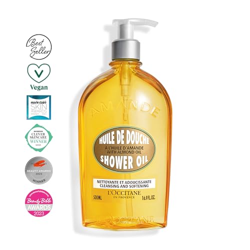 L'Occitane. Cleansing And Softening Refillable Shower Oil With Almond Oil 16.9 oz / 500 mL