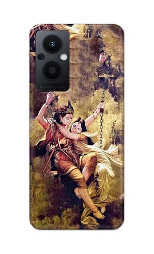 Image of Printed Hard Back Cover for Oppo F21s Pro 5G Back Cover (Radha Krishna Love -J1) -190724(EA)