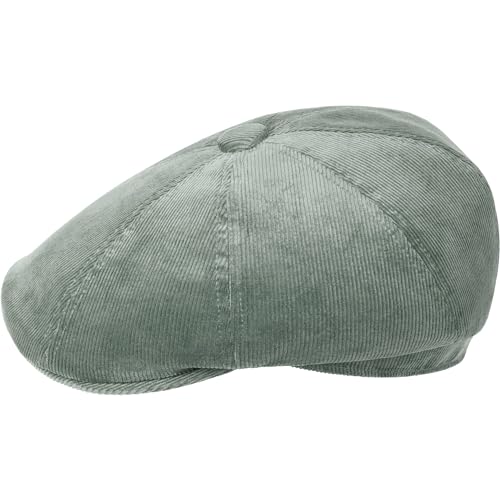Kangol Gorra acanalada Hawker sombrero plano gorro Newsboy, Menta verde, S