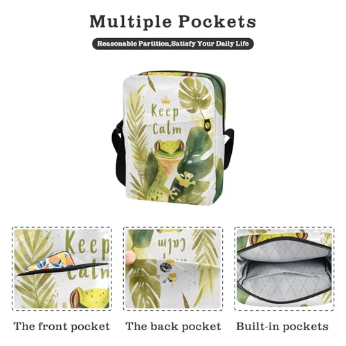 animal Green Keep Calm cute messenger bag Crossbody Bags For Women Casual Womens Purse Adjustable Strap for School Shopping2