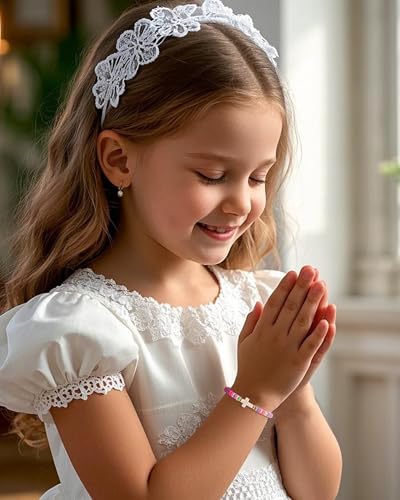 Shonyin Adjustable Cross Bracelet for Girls,Kindergarten Preschool Graduation First Communion Baptism Easter Confirmation Gifts for Girls2