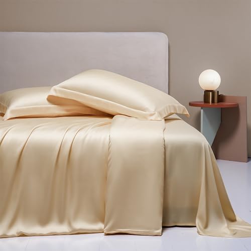 JIANINGHOME Juego de funda de edredón de 150 x 200 cm + 2 fundas de almohada, color caqui claro, juego de funda nórdica de microfibra lisa, tamaño king