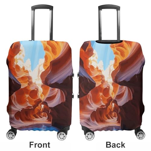 Carry on Luggage Cover Antelope Canyon Suitcase Covers for Luggages Tsa Approved Travel Luggage Sleeve Protector Elastic Suitcase Protector Anti-Scratch Washable Fits 19-30 Inch Case -L3