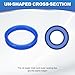 PATIKIL UN Radial Shaft Seal 42mm ID x 50mm OD x 8mm Width, 5 Pcs PU Oil Seal for Industry Bearing Shaft Pumps Piston Cylinder, Blue
