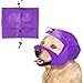 Adjustable Dog Shower Cap, Pet Ear Caps Oxford Dog Bath Cover with Transparent Visor Reusable Dog Bath Ear Covers for Bathing Swimming Rainy Day (Purple)