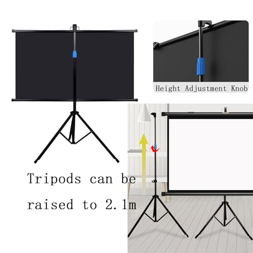 Pantalla de proyección portátil trípode 72 pulgadas 16:9 miniatura 4