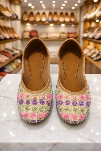 Image of Ethnic Juttis for Women | Traditional Mojari Women Shoes | Fancy Mojari Flats and Heels for Women