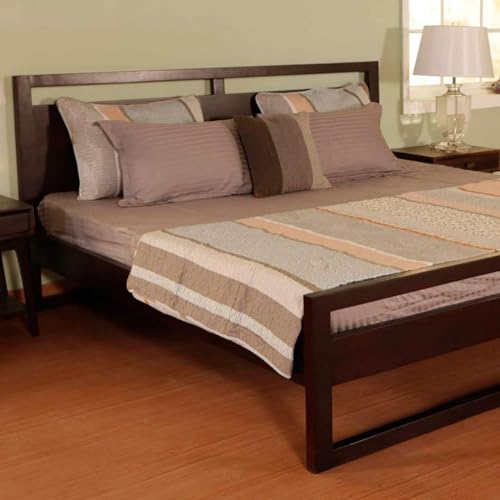 Image of Bed Solid Sheesham Wood for Your Bedroom Delivery Condition-DIY(Do-It-Yourself) Solid Wood King Bed (Finish Color - Mahogany, Delivery Condition - DIY(Do-It-Yourself))