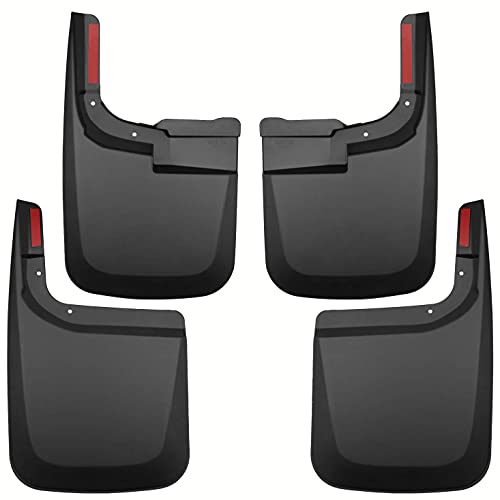 Image of Tecoom Custom Mud Flaps Fit for Ford F150 2024-2017, Front & Rear Pickup Trucks Splash Mud Guards 4Pcs Set, ABS Molded