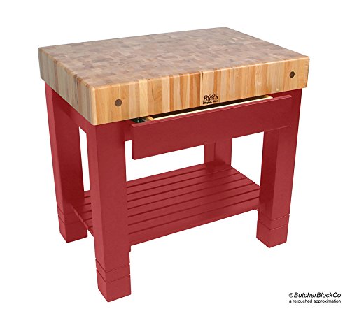 Amazon.com: John Boos Kitchen Work Table Homestead Block, 36" W x 24" D x  34"H, Black : Home & Kitchen