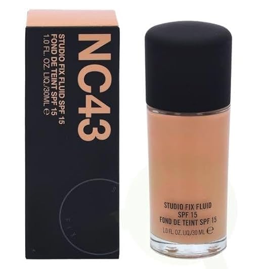 MMACC Studio Fix Professional Waterproof oil-free Longlasting Liquid 24-hour colour-true foundation Matte Finish For Women, Girls 30ML - Shine-Free Liquid Foundation (NC-43)-image-4