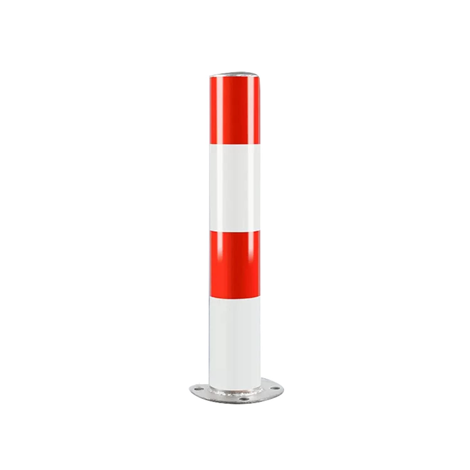GTHTUHFD Steel Fixed Parking Post With Anticollision Warning, Reflective Strip Driveway Security Bollards For Parking Lot Guardrail,89 * 600 * 1.5 mm